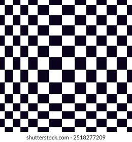 Psychedelic checkerboard or race flag. Visually striking design featuring black white colors. Trippy geometric shapes. Optical illusions, retro art, mesmerizing visual vintage vector illustration