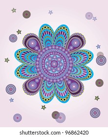 psychedelic circle color - vector illustration