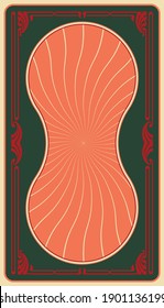 Psychedelischer Farbhintergrund, Titelvorlage, Jugendstil-Retro-Stil