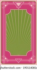 Psychedelic Color Background, Cover Template, Art Deco Frame, Retro Style Decor