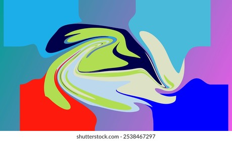 Psychedelic Color background design vector, Perfect for Background or print as artwork. EPS 10 file can be changed color