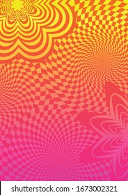 Psychedelic Color Background, Optical Illusion Pattern