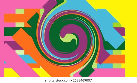 Psychedelic Color background vector design with center circle like spilled liquid oil,EPS 10 file can be changed color