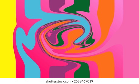 Psychedelic Color background vector design with center circle like spilled liquid oil,EPS 10 file can be changed color