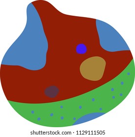 Psychedelic color chestnut illustration 2