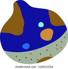 Psychedelic color chestnut illustration