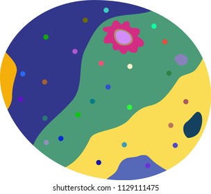 Psychedelic color orange illustration 2