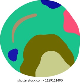 Psychedelic color peach illustration