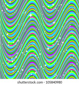 Psychedelic Color Waves Pattern