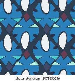 Psychedelic colored geometric seamless pattern
