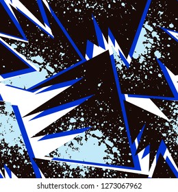 Psychedelic colored geometric seamless pattern