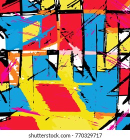 psychedelic colored graffiti pattern vector illustration