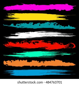 psychedelic colored spots graffiti Set