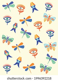 psychedelic colorful indigo kids pattern