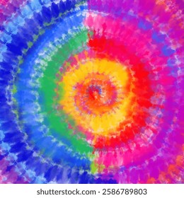 Psychedelic coloured abstract tie dye background design 