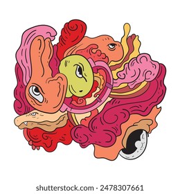 psychedelic doodles for your designs