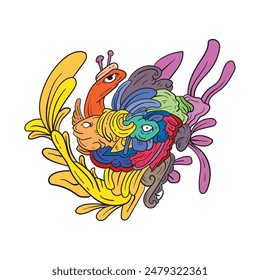 psychedelic doodles for your designs