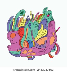 psychedelic doodles for your designs