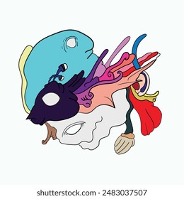 psychedelic doodles for your designs