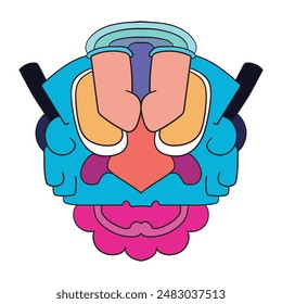 Psychedelische Kritzeleien für Ihre Designs