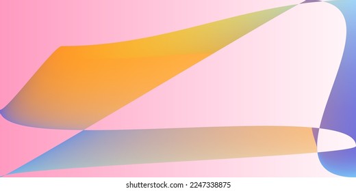 Psychedelischer, dynamischer Neonfarben unscharfer Hintergrund. Form Futuristische Schichten Pastellbild Illustration. Fluid Modern Technology Regenbogen Minimal Gradient Mesh. Digitales, glattes, mehrfarbiges Rosa Modernes Design.
