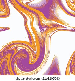 Psychedelic earthly colours optical illusion seamless pattern design . Hypnotic surreal abstract background. Vector illustration.
