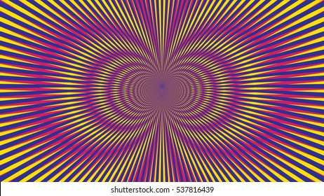 Psychedelic explosion illusion wallpaper fashion abstract pattern vector Blue Yellow Red