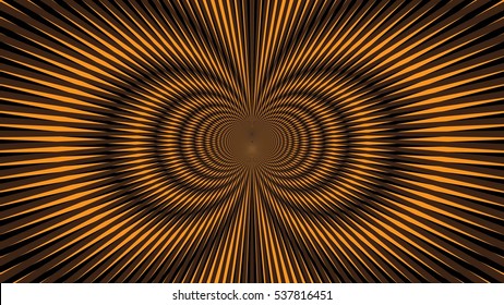 Psychedelic explosion illusion wallpaper fashion abstract pattern vector Brown Orange Black