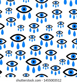 Psychedelische Augen abstrakter, nahtloser Hintergrund