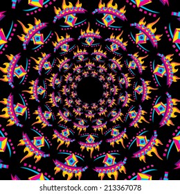 Psychedelic eyes seamless texture vector illustration
