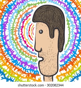 psychedelic face