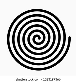 figura psicodélica de una espiral, circulación. ilustración vectorial plana aislada