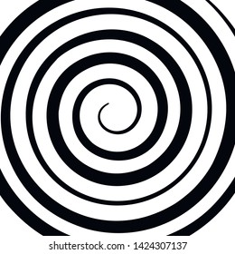 psychedelic figure of a spiral, circulation. flat vector illustration isolated 