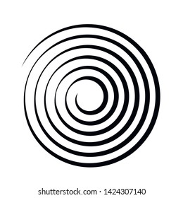 psychedelic figure of a spiral, circulation. flat vector illustration isolated 