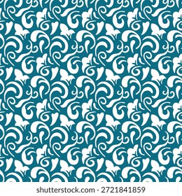 Psychedelischer floraler Hintergrund - mehrfarbiges, nahtloses Musterdesign