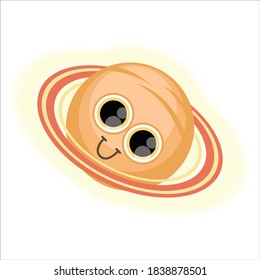Psychedelic funny vector crazy planet