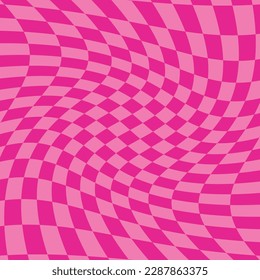 psychedelic geometric pattern with squares. Optical illusion background 60s 