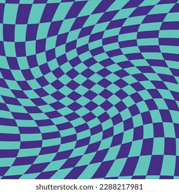 psychedelic geometric pattern with squares. Optical illusion background 60s 