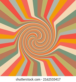 Psychedelic Geometric poster. Optical Illusion Background. 70s abstract cover. Psychedelic Abstraction Pattern. Vector illustration.