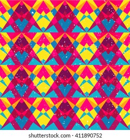 Psychedelic geometric seamless pattern