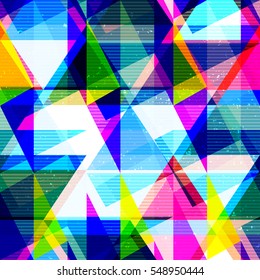 Psychedelic geometric seamless texture (vector eps 10)