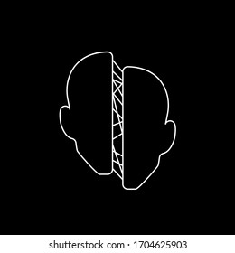 psychedelic graphic vector head symbol art