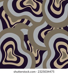 Psychedelic groovy background. Abstract flat background. Vector illustration.