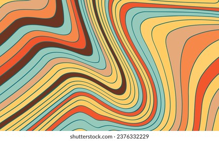 Psychedelic groovy background. Colorful abstract background. Vector illustration