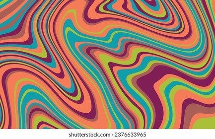 Psychedelic groovy background. Colorful abstract background. Vector illustration