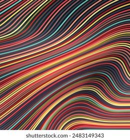 Psychedelic groovy background. Vector illustration.