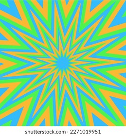 psychedelic groovy geometric background in hippie style