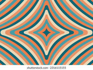 Psychedelic groovy hippie background. Vector