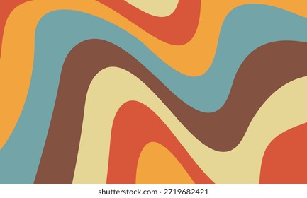 psychedelic groovy retro background vector illustration