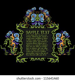 Psychedelic Halloween sign vector design